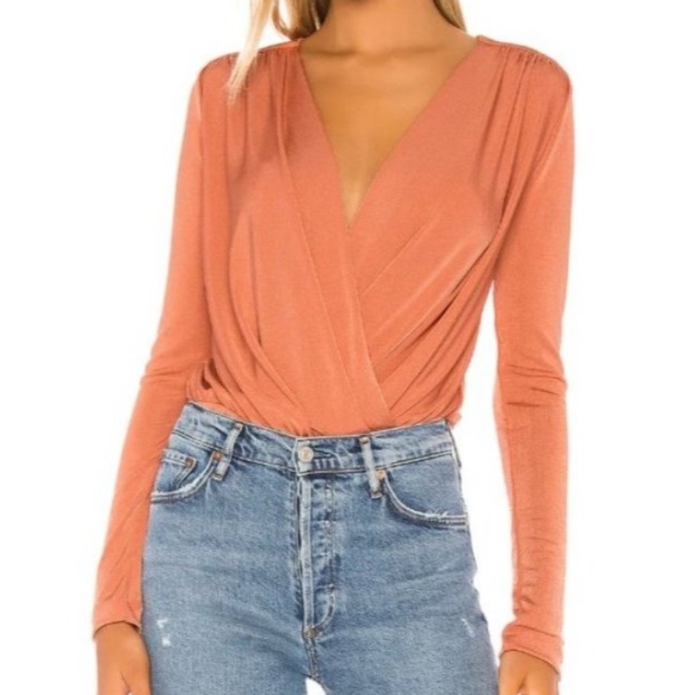 Free People Turnt Ginger Spice Thong Bodysuit size S